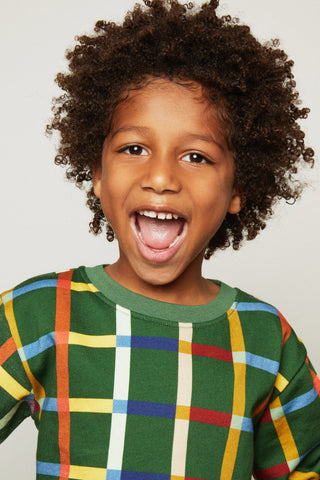 Fall Grid Sweatshirt Mon Coeur on Design Life Kids