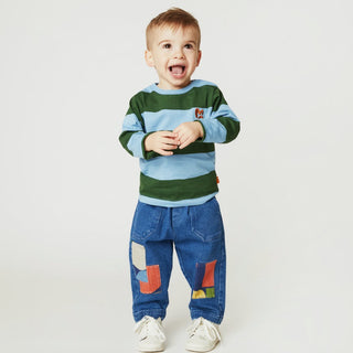 Patched Denim Pant Mon Coeur on Design Life Kids