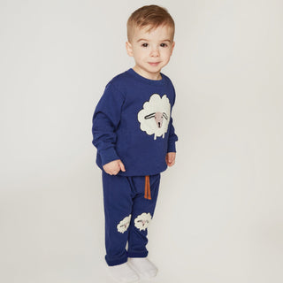 Embroidered Cozy Sheep Baby Jogger Mon Coeur on Design Life Kids
