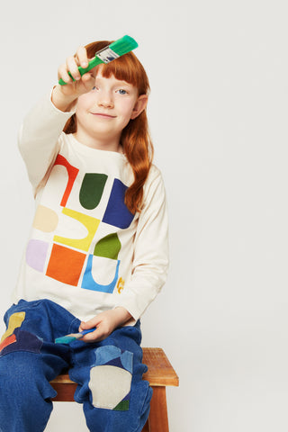 Shapes Long Sleeve T-Shirt Mon Coeur on Design Life Kids