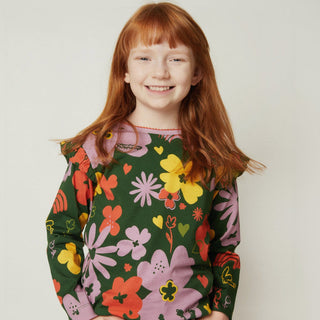 Wildflower Ruffle Long Sleeve T-Shirt Mon Coeur on Design Life Kids