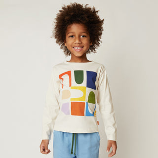 Shapes Long Sleeve T-Shirt Mon Coeur on Design Life Kids