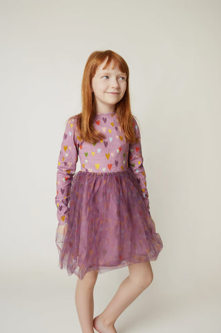 Mini Hearts Tulle Dress Mon Coeur on Design Life Kids