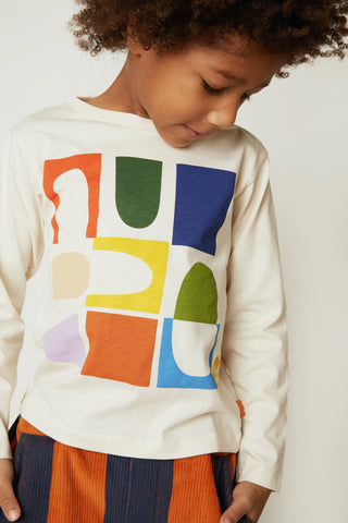 Shapes Long Sleeve T-Shirt Mon Coeur on Design Life Kids