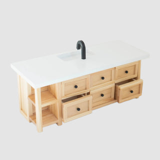 Macy Mae Dollhouse Farmhouse Style Kitchen Island at DLK