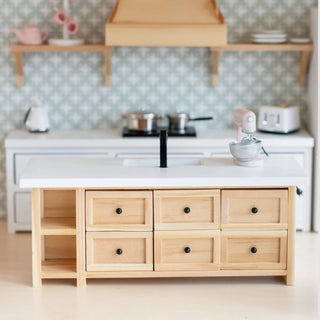 Macy Mae Dollhouse Farmhouse Style Kitchen Island at DLK