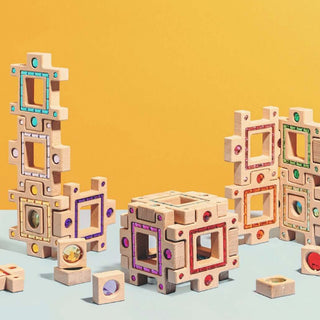 Beautiful Wood & Acrylic Building Blocks at Design Life Kids DLK