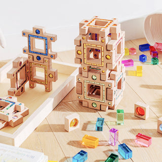 Beautiful Wood & Acrylic Building Blocks at Design Life Kids DLK