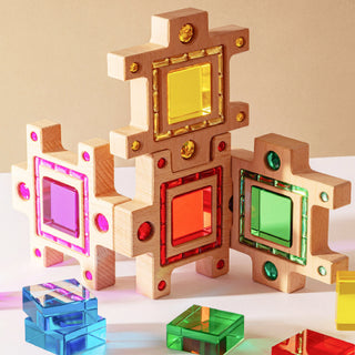 Beautiful Wood & Acrylic Building Blocks at Design Life Kids DLK