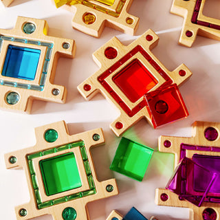 Beautiful Wood & Acrylic Building Blocks at Design Life Kids DLK