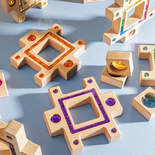 Beautiful Wood & Acrylic Building Blocks at Design Life Kids DLK