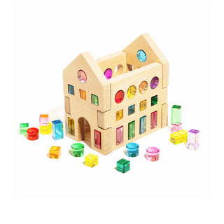 Beautiful Wood & Acrylic Building Blocks at Design Life Kids DLK