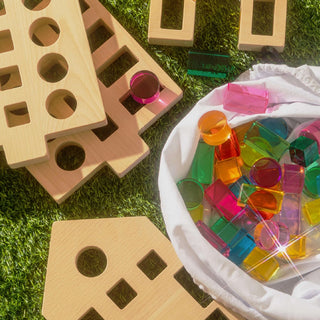 Beautiful Wood & Acrylic Building Blocks at Design Life Kids DLK