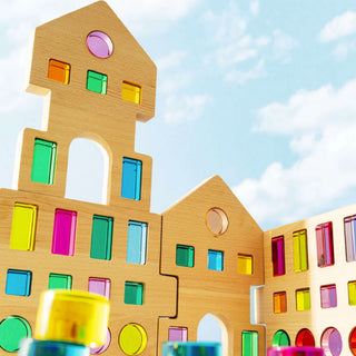 Beautiful Wood & Acrylic Building Blocks at Design Life Kids DLK