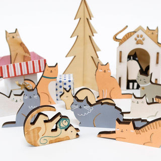 MERI MERI-Wooden Cat Advent Suitcase on Design Life Kids