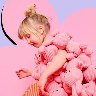 Miffy Plush Doll in Corduroy Bubblegum Pink at DLK