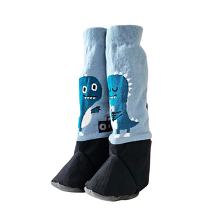 Mimitens Nathaniel the Party Dino Snow Booties on Design Life Kids