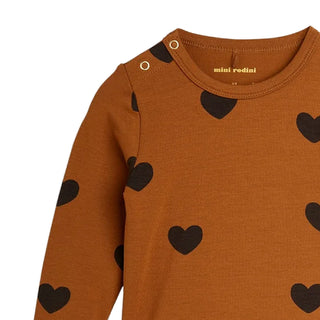 Mini Rodini Baby Hearts Print Bodysuit & Leggings Set at Design Life Kids