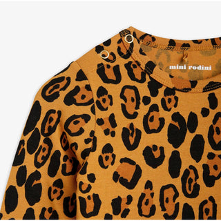 Mini Rodini Leopard Print Baby Bodysuit & Pant Set at Design Life Kids