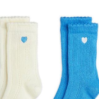 Mini Rodini Pointelle Heart Socks for Kids at DLK