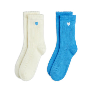 Mini Rodini Pointelle Heart Socks for Kids at DLK