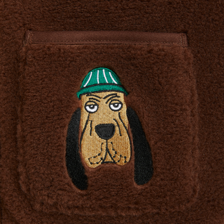 Mini Rodini Bloodhound Dog Faux Fur Vest for kids on DLK