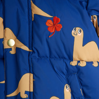 Mini Rodini Kids Dinosaur Removable Hood Puffer Coat at DLK