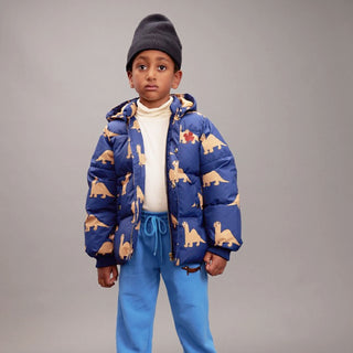 Mini Rodini Kids Dinosaur Removable Hood Puffer Coat at DLK