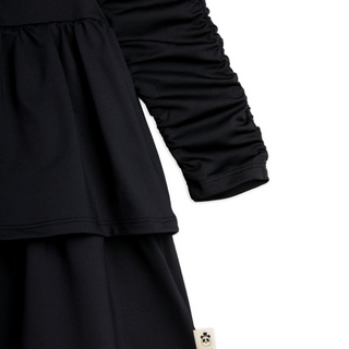 Mini Rodini Kids Quickdry Draped Sporty Black Dress on DLK