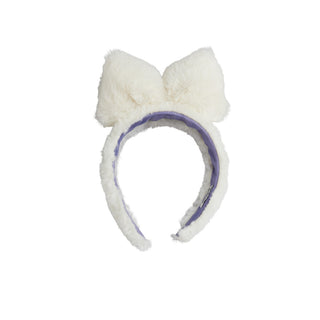 Mini Rodini White Faux Fur Bow Headband on DLK