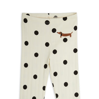 Mini Rodini Kids Dots & Dog Flared Trousers at DLK