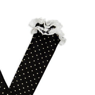 Mini Rodini Polka Dot Lace Leggings at Design Life Kids