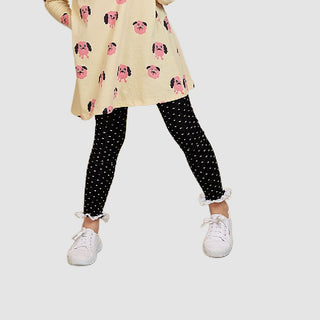 Mini Rodini Polka Dot Lace Leggings at Design Life Kids