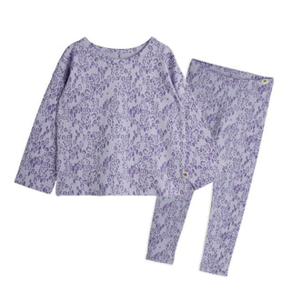 Mini Rodini Purple Leopard Leggings on Design Life Kids