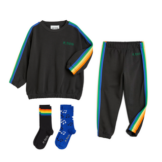 Mini Rodini Rainbow Stripe Sweatpants on Design Life Kids
