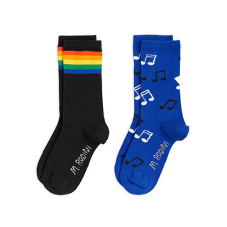 Mini Rodini Rainbow and Music Note Socks on DLK