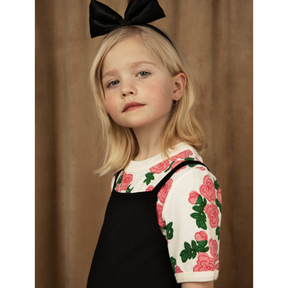 mini rodini rose dress Red Knitted Flower Vest Dress Kids
