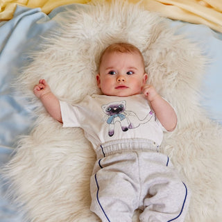 Mini Rodini Siamese Cat Short Sleeve T-Shirt at Design Life Kids