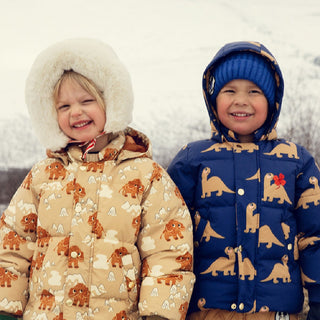 Mini Rodini Kids Mammoth Hooded Puffer Coat at Design Life Kids
