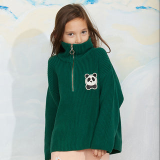 Mini Rodini Kids Panda Patch Sweater at DLK