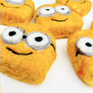 Handmade Minion Felted Soap Bars