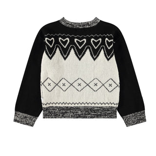 Molo Pearled Ivory Griselda Cat Sweater at Design Life Kids
