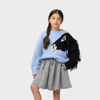 Molo Topaz Blue Horse Griselda Sweater at Design Life Kids
