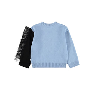 Molo Topaz Blue Horse Griselda Sweater at Design Life Kids