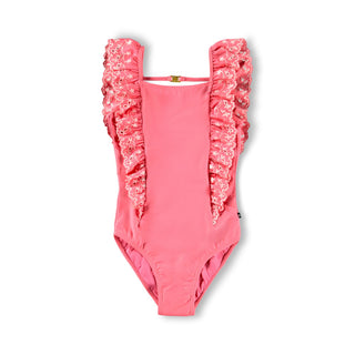 Molo Nathalie Raspberry Ice Swimsuit at Design Life Kids
