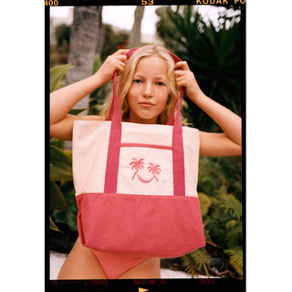 Molo Pink Palms Canvas Bag at Design Life Kids