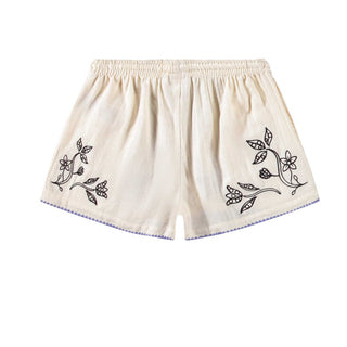Molo Girls Annabella Magical Art Embroidered Flower Shorts at Design Life Kids