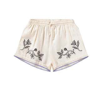 Molo Girls Annabella Magical Art Embroidered Flower Shorts at Design Life Kids