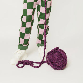 Green Checkered Jogger Mon Coeur on Design Life Kids