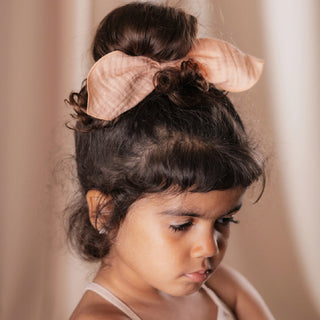 Mrs. Ertha Blush Pink Hair Bow at Design Life Kids